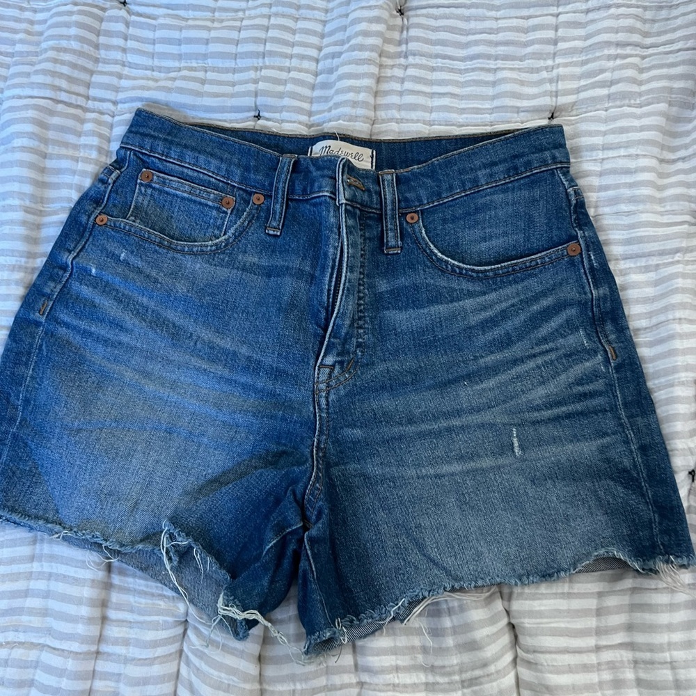 Madewell raw hem denim shorts
